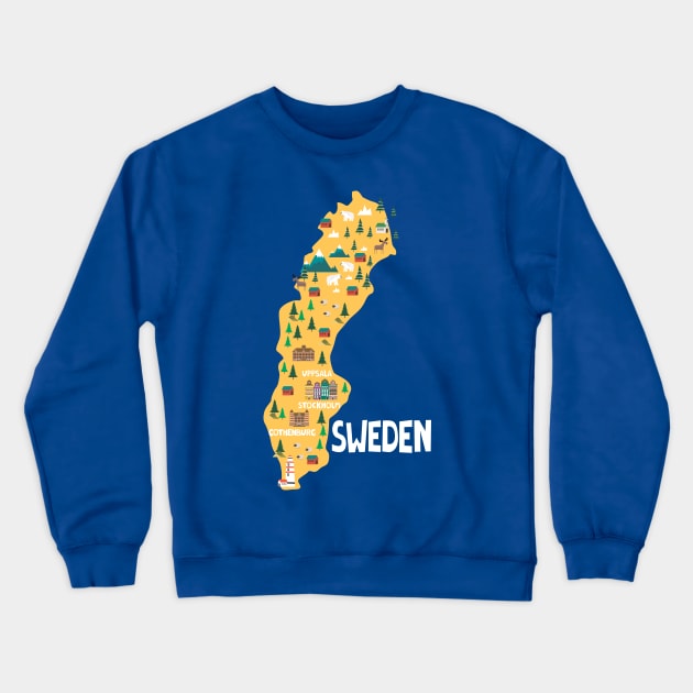 Sweden Crewneck Sweatshirt by JunkyDotCom